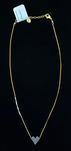 Mishky 16" Pewter Heart necklace