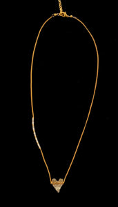 Mishky 16"  Gold/Silver heart necklace