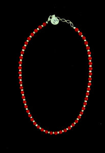 Nina Lapchyk  19"small round beads w/silver beads all around   #22