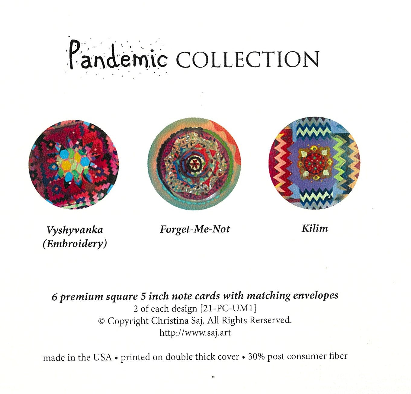 Pandemic Collection  Christina Saj Card Set  Set of 6
