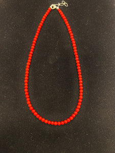 Nina Lapchyk 17" delicate smooth round coral beads #10