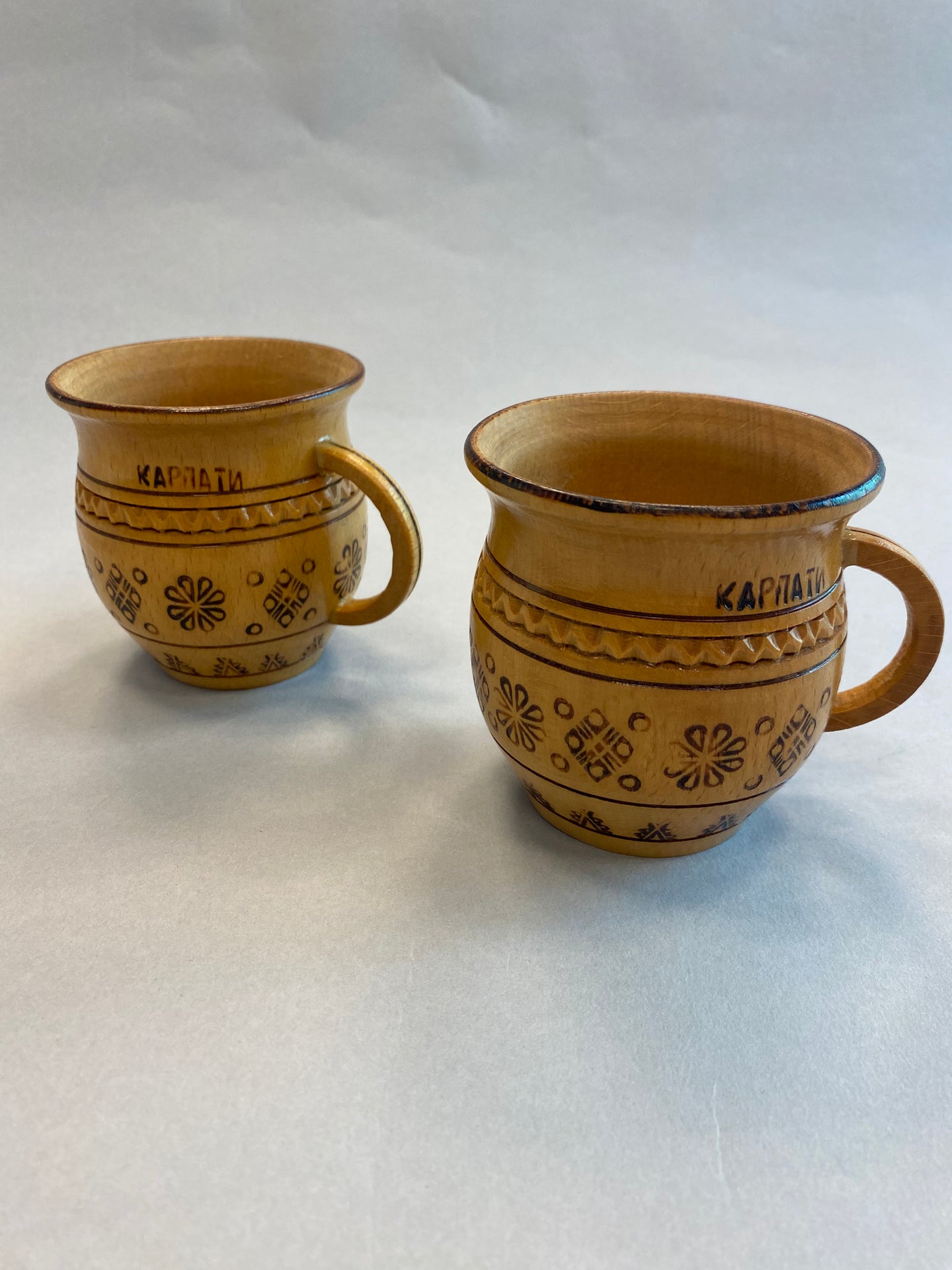 Carved Cup  with handle 