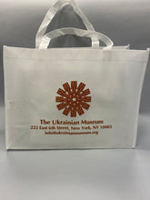 Load image into Gallery viewer, The Ukrainian Museum logo reusable tote
