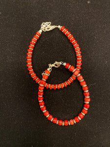 Nina Lapchyk 6.5" coral bracelets