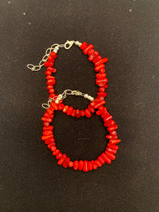 Nina Lapchyk 6.5" coral bracelets