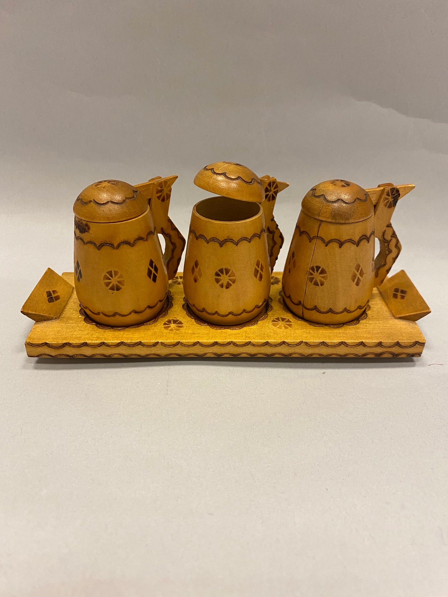 Wooden mini pitchers # 10
